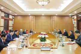 苏林总书记在2与4日召开的中央书记处会议上发表讲话。图自越通社