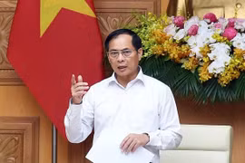 政府副总理裴青山发表讲话。图自政府报