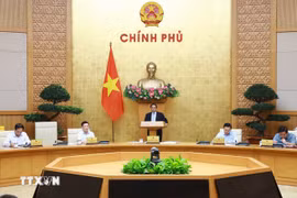 范明政发表讲话。图自越通社