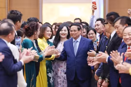 越南政府总理范明政与越南企业代表会面