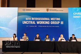 联合国贸法会第三工作组关于投资者与国家间争端解决机制(ISDS)改革的第十次中期会议。图自越通社