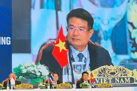 越南最高人民检察院院长阮辉进出席东盟检察长会议。图自保护法律报