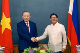 2026年6月1，越共中央总书记、国家主席苏林与菲律宾总统费迪南德·罗穆亚尔德斯·马科斯举行国工作会谈。图自越通社