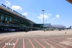 富国国际航空港。图自越通社