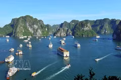 越南广宁省下龙湾美景。图自越通社