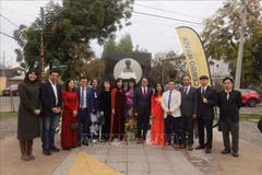 胡志明主席诞辰135周年纪念活动在智利举行。图自越通社