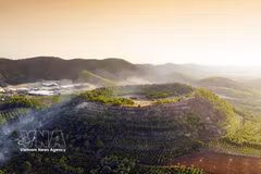 得农UNESCO世界地质公园里的火山。图自越通社
