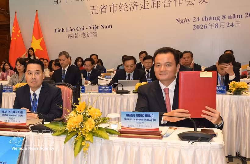 老街省人民委员会副主席杨国兴出席会议。图自越通社