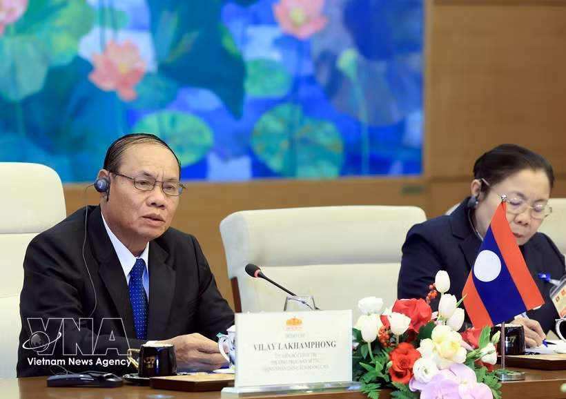 老挝人民革命党中央政治局委员、中央书记处常务书记维莱·拉坎丰（Vilay Lakhamfong）。图自越通社