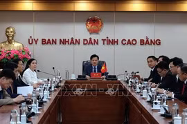 越南高平省人民委员会代表团。图自越通社