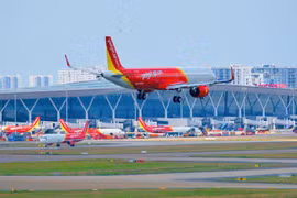 今年第一季度越捷航空合并利润同比增长24%。越捷供图