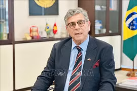 巴西驻越南大使马尔科·法拉尼。图自越通社