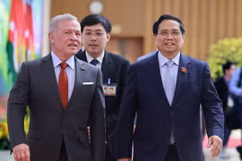 范明政总理会见约旦国王阿卜杜拉二世。图自越通社