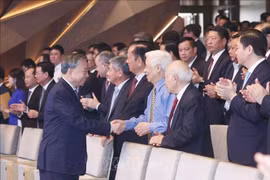 苏林总书记出席越南财政部门传统日80周年纪念活动。图自越通社