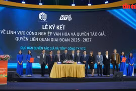 合作协议签约仪式现场。图自越通社