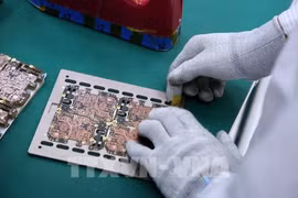 越南与韩国促进半导体产业的合作与投资。图自越通社
