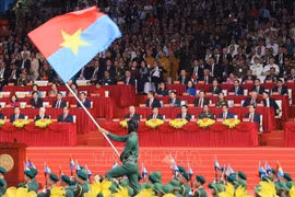 纪念南方解放、国家统一50周年（1975.4.30-2025.4.30）庆典暨阅兵和群众游行活动场景。图自越通社