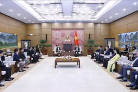 会见现场。图自越通社
