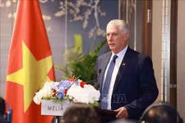 古共中央第一书记、古巴国家主席迪亚斯-卡内尔。图自越通社