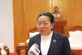 老挝人民革命党中央书记处书记、老挝国会副主席顺通·赛雅佳。图自越通社