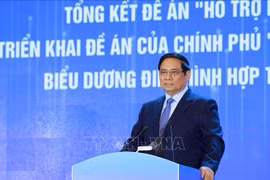 范明政总理在会议上发言。图自越通社