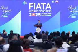 范明政总理在会议上发言。图自越通社
