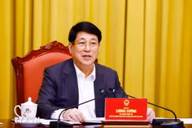 越南国家主席梁强。图自越通社