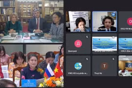 线上研讨会场景。图自越通社