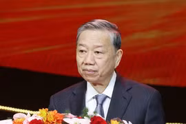 越共中央总书记苏林发表讲话。图自越通社