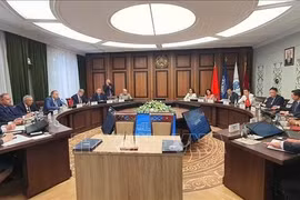 会谈现场。图自越通社