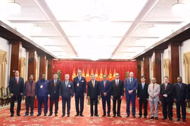 苏林同与会代表合影。图自越通社
