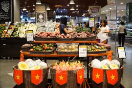 在马来西亚永旺超市的越南商品。图自越通社