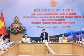 越南政府总理范明政发言。图自越通社