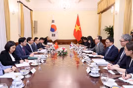 会谈场景。图自越通社