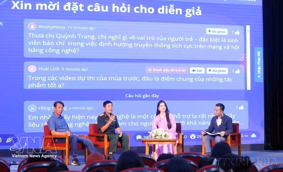 越南通讯社与越南军队工业与电信集团（Viettel）联合举办“科技脉动——幸福的种子”专题研讨会，为第二届“科技从心出发”图片和视频奖激发创新灵感。图自越通社