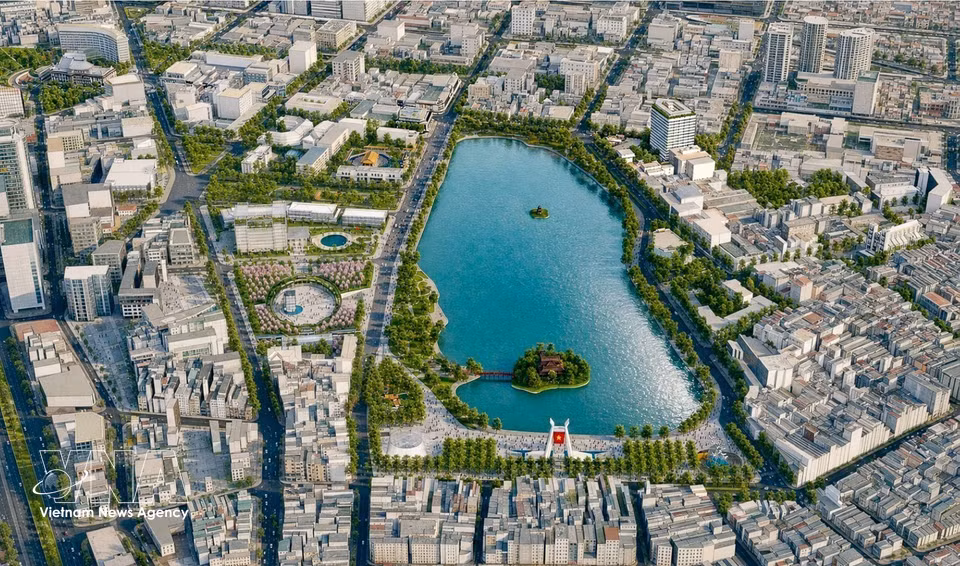 还剑湖规划总体图。图自越通社