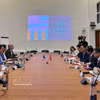 双方工作会谈场景。图自越通社