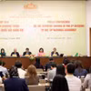 新闻发布会现场。图自越通社