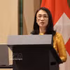 越南驻瑞士大使周梅英在活动上致辞。图片来源：越通社