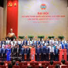 越南农民协会第九届中央委员会在大会上集体亮相。图片越通社