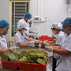 同塔省香莲生产与贸易有限责任公司的莲花相关产品生产活动。图片来源：越通社