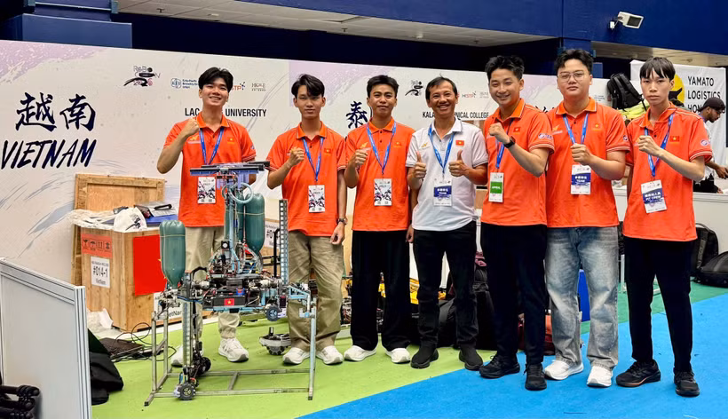越南参加ABU Robocon 2026的代表队来自雒鸿大学。图：VTV