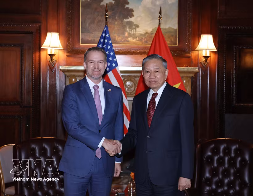 越共中央总书记、国家主席苏林会见美国贸易代表贾米森·格里尔 图自越通社