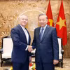 越共中央总书记苏林会见美国助理国务卿迈克尔·德索姆布尔 图自越通社