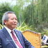 老挝—越南友好协会主席博温坎·冯达拉教授接受越通社记者采访 图自越通社