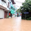 奇穹河水位持续上涨，越南谅山省多地沿江及低洼区域出现严重积水。图自越通社 
