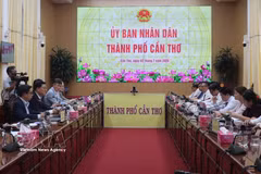会见现场。图自越通社