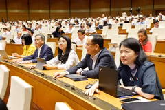 国会代表按钮表决通过《特别消费税法》（修正案）和《企业所得税法》（修正案）。图自月统摄