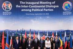 越南共产党代表团出席首届洲际政党对话。图自图自daibieunhandan.vn