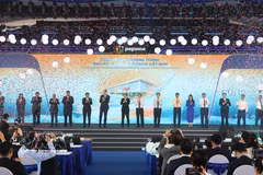 7月10日，三得利百事越南公司在西宁省德和县友盛工业区举行三得利百事西宁工厂竣工仪式。图自越通社